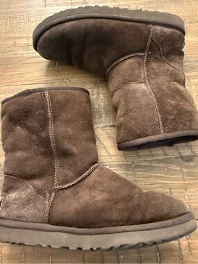 UGG Classic Short Suede Boot in Dark Brown Womens 7